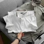 Áo Thun Nam Cổ Bẻ Thêu Chữ G (Có size 3x)