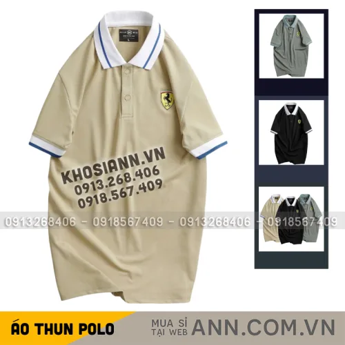 Áo Thun Nam Cổ Bẻ Thêu Logo Con Ngựa Và Phối Màu Tay Áo Trẻ Trung (Size 3XL)