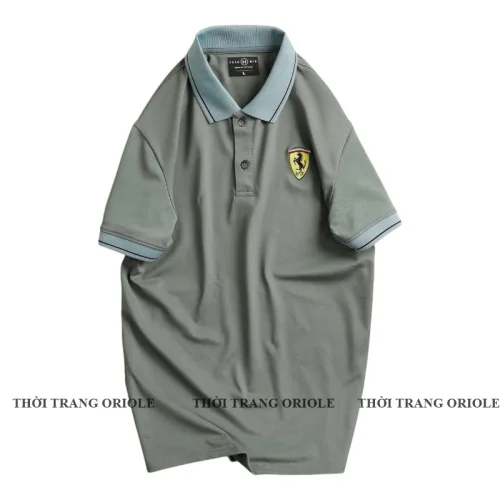 Áo Thun Nam Cổ Bẻ Thêu Logo Con Ngựa Và Phối Màu Tay Áo Trẻ Trung (Size 3XL)
