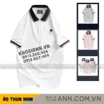 Áo Thun Nam Cổ Bẻ Thêu Logo Con Ngựa Viền Bo Tay Áo