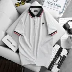 Áo Thun Nam Cổ Bẻ Thêu Logo Con Ngựa Viền Bo Tay Áo Bền Đẹp