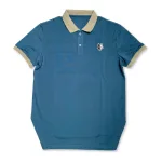 Áo Thun Nam Cổ Bẻ Thêu Logo Hình Con Sói Và Viền Bo Tay Áo (Có Size 3XL)