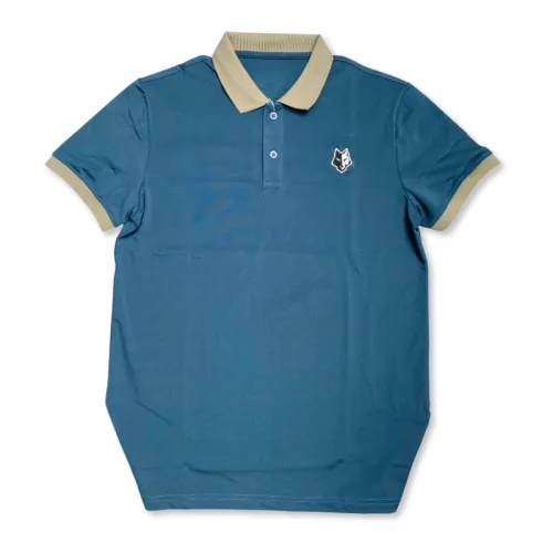 Áo Thun Nam Cổ Bẻ Thêu Logo Hình Con Sói Và Viền Bo Tay Áo (Có Size 3XL)