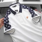 Áo Thun Nam Cổ Bẻ Thêu Logo Trước Ngực & Phối Họa Tiết Chữ G (Có Size 3xl)