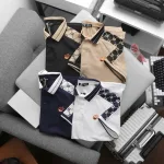 Áo Thun Nam Cổ Bẻ Thêu Logo Trước Ngực & Phối Họa Tiết Chữ G (Có Size 3xl)