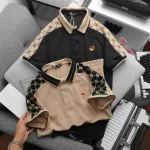 Áo Thun Nam Cổ Bẻ Thêu Logo Trước Ngực & Phối Họa Tiết Chữ G (Có Size 3xl)