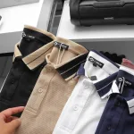 Áo Thun Nam Cổ Bẻ Thêu Logo Trước Ngực & Phối Họa Tiết Chữ G (Có Size 3xl)