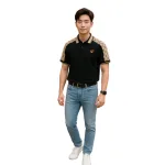 Áo Thun Nam Cổ Bẻ Thêu Logo Trước Ngực & Phối Họa Tiết Chữ G (Có Size 3xl)