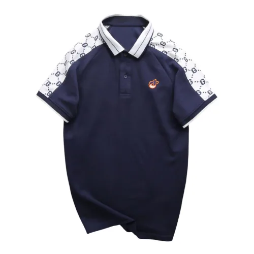 Áo Thun Nam Cổ Bẻ Thêu Logo Trước Ngực & Phối Họa Tiết Chữ G (Có Size 3xl)