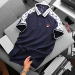 Áo Thun Nam Cổ Bẻ Thêu Logo Trước Ngực & Phối Họa Tiết Chữ G (Có Size 3xl)