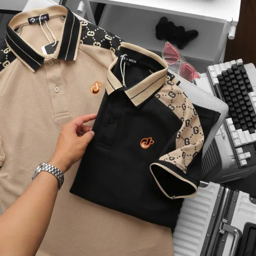 Áo Thun Nam Cổ Bẻ Thêu Logo Trước Ngực & Phối Họa Tiết Chữ G (Có Size 3xl)