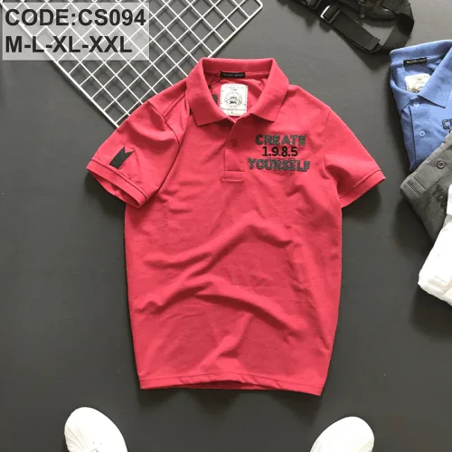 Áo Thun Nam Polo Cổ Bẻ Vải Thêu Chữ