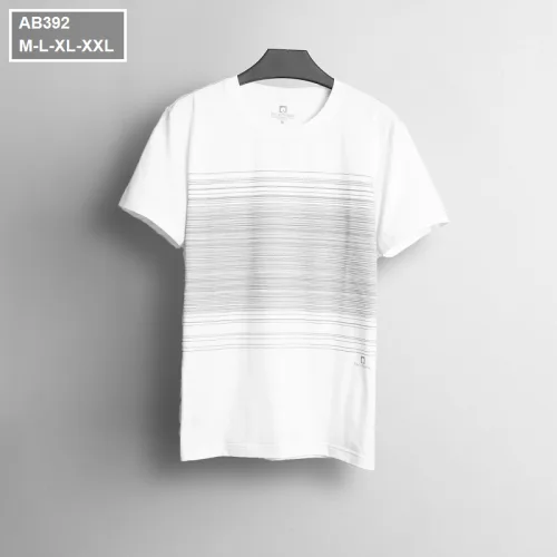 Áo Thun Nam Cổ Tròn 2 Màu In Sọc Ngang Ngực (Có Size 3XL)