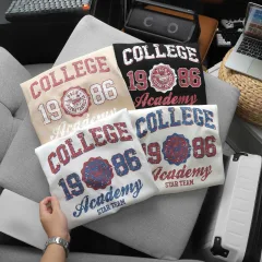 Áo Thun Nam Cổ Tròn - Áo Nam In Chữ College 1986 Trước Ngực Trẻ Trung Năng Động (Size Từ M Đến XXL)