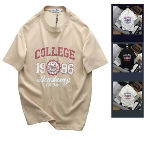 Áo Thun Nam Cổ Tròn - Áo Nam In Chữ College 1986 Trước Ngực Trẻ Trung Năng Động (Size Từ M Đến XXL)