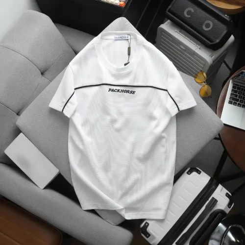 Áo Thun Nam Cổ Tròn - Áo Nam Phối Sọc Ngang Thêu Chữ Packhorse Trước Ngực (Size Từ M Đến XXL)