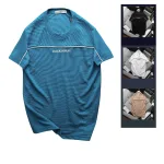 Áo Thun Nam Cổ Tròn - Áo Nam Phối Sọc Ngang Thêu Chữ Packhorse Trước Ngực (Size Từ M Đến XXL)
