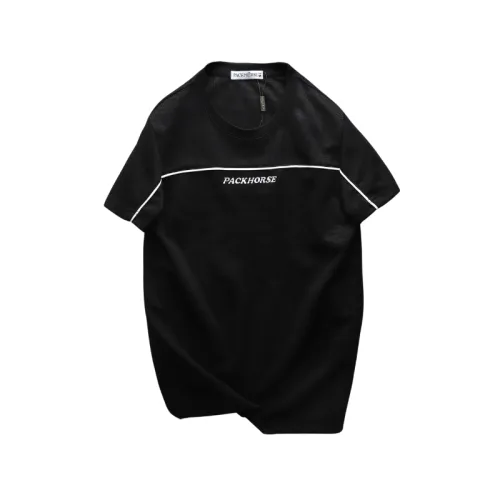 Áo Thun Nam Cổ Tròn - Áo Nam Phối Sọc Ngang Thêu Chữ Packhorse Trước Ngực (Size Từ M Đến XXL)