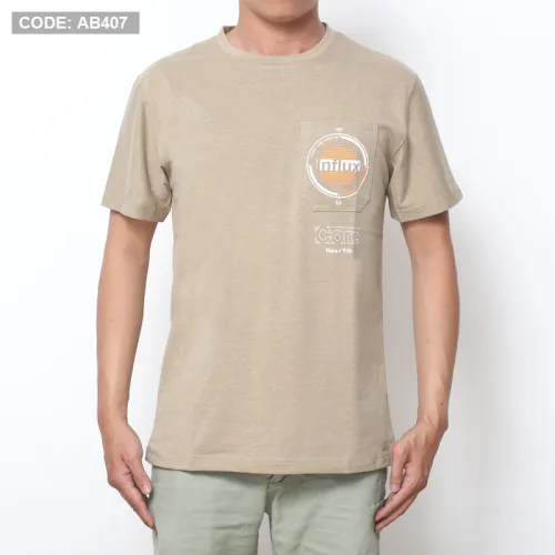 Áo Thun Nam Cổ Tròn Cotton In Logo Cao Cấp