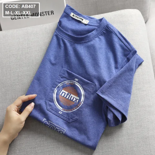 Áo Thun Nam Cổ Tròn Cotton In Logo Cao Cấp