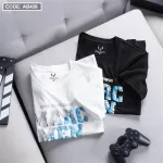 Áo Thun Nam Cổ Tròn Cotton In Chữ Marc Men