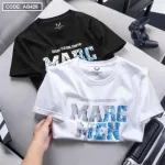 Áo Thun Nam Cổ Tròn Cotton In Chữ Marc Men