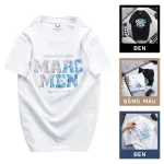 Áo Thun Nam Cổ Tròn Cotton In Chữ Marc Men
