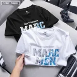 Áo Thun Nam Cổ Tròn Cotton In Chữ Marc Men