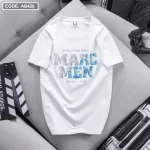 Áo Thun Nam Cổ Tròn Cotton In Chữ Marc Men