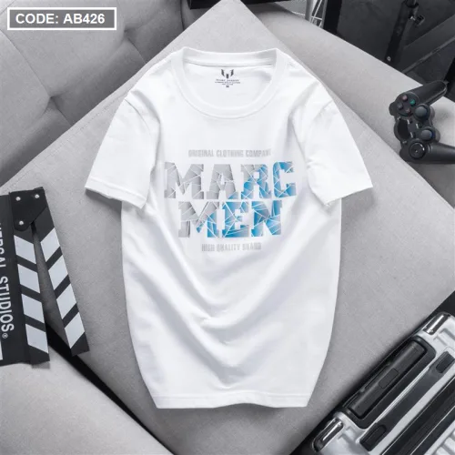 Áo Thun Nam Cổ Tròn Cotton In Chữ Marc Men