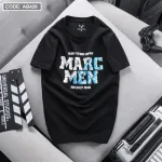 Áo Thun Nam Cổ Tròn Cotton In Chữ Marc Men