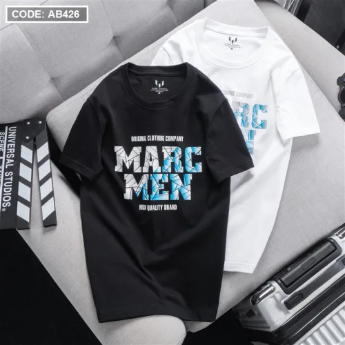 Áo Thun Nam Cổ Tròn Cotton In Chữ Marc Men
