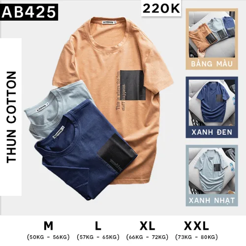 Áo Thun Nam Cổ Tròn Cotton In Hoạ Tiết Lạ Mắt