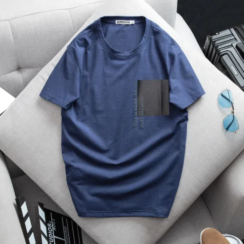 Áo Thun Nam Cổ Tròn Cotton In Hoạ Tiết Lạ Mắt