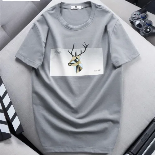 Áo Thun Nam Cổ Tròn Cotton In Tuần Lộc 3D