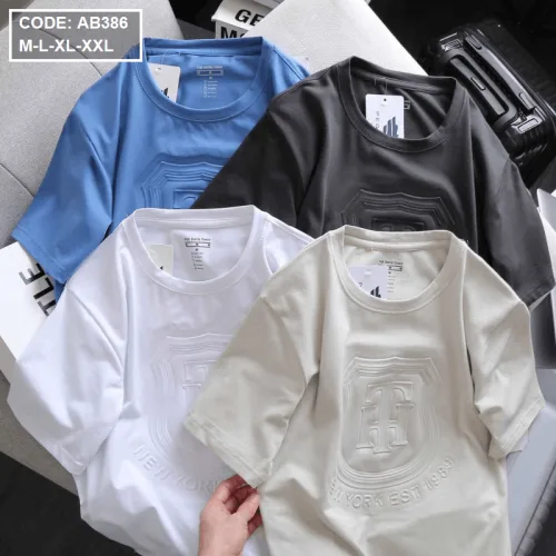 Áo Thun Nam Cổ Tròn Dập Nổi Logo Vải Thun Cotton