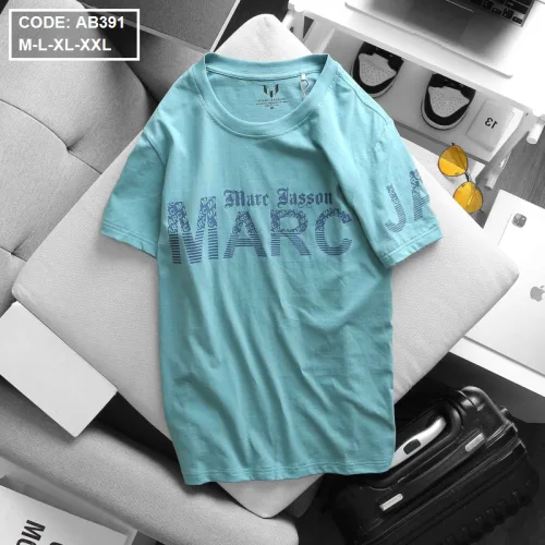 Áo thun nam cổ tròn in chữ thun cotton wash nhẹ