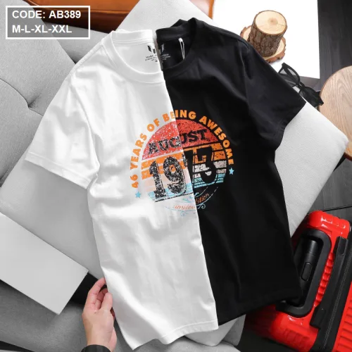 Áo Thun Nam Cotton Cổ Tròn In Hình Đẹp
