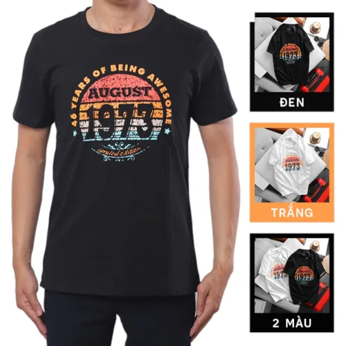 Áo Thun Nam Cotton Cổ Tròn In Hình Đẹp