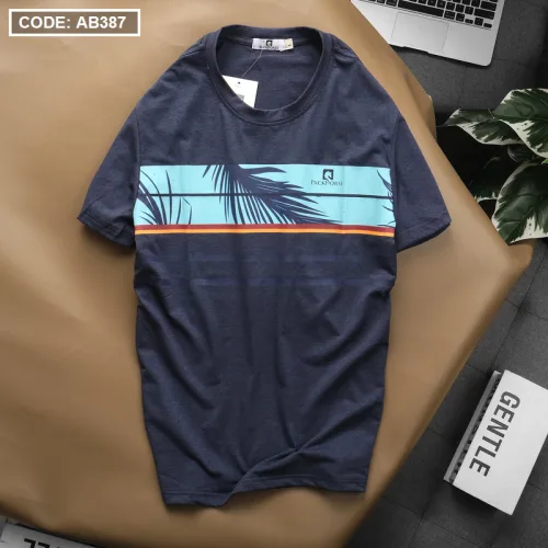 Áo Thun Nam Cổ Tròn Cotton In Hình