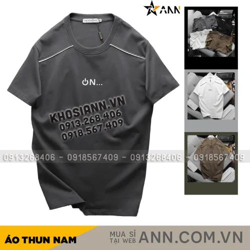 Áo Thun Nam Cổ Tròn Logo Nổi Chữ ON (Có Size 3x)