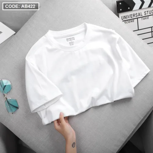 Áo Thun Nam Cổ Tròn Tay Ngắn Màu Trơn Đơn Giản (Có Size 3XL)