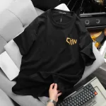 Áo Thun Nam Cổ Tròn Oversize In Chữ CHN Hai Mặt Big Size 110kg