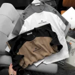 Áo Thun Nam Cổ Tròn Oversize Tay Phối Màu Thêu Chữ PackHorse