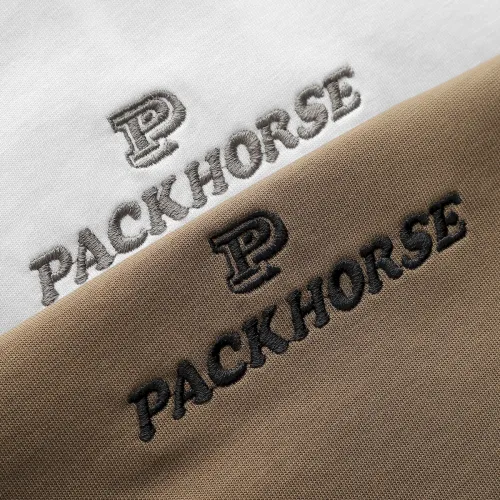 Áo Thun Nam Cổ Tròn Oversize Tay Phối Màu Thêu Chữ PackHorse