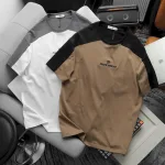 Áo Thun Nam Cổ Tròn Oversize Tay Phối Màu Thêu Chữ PackHorse