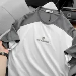 Áo Thun Nam Cổ Tròn Oversize Tay Phối Màu Thêu Chữ PackHorse