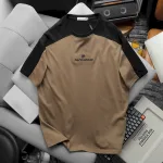 Áo Thun Nam Cổ Tròn Oversize Tay Phối Màu Thêu Chữ PackHorse