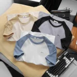 Áo Thun Nam Cổ Tròn Pack Horse Tay Phối Màu Thêu Chữ TERA