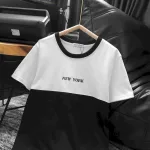 Áo Thun Nam Cổ Tròn Pack Horse Thêu Chữ New York Phối Hai Màu